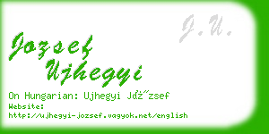 jozsef ujhegyi business card